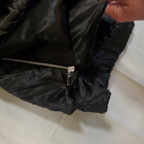 OROLAY Thickened Duck Down Jacket Womens Small Black Puffer Coat w/ Hood $140 - Picture 4 of 9